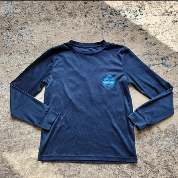 Ocean+Coast Boys Size Medium Navy Long Sleeve Performance Moisture Wicking Shirt - Picture 2 of 4